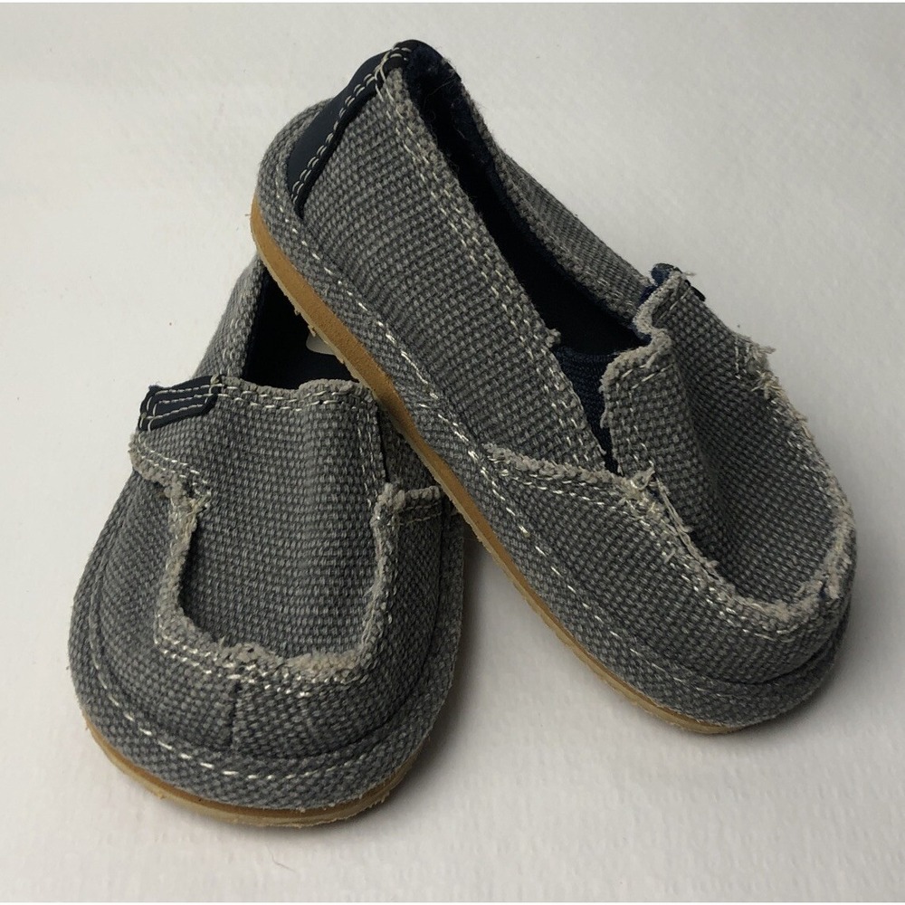 OluKai Baby Kids Size 5 Blue Canvas Slip On Skater Shoes